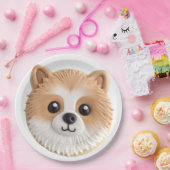Spitz Dog 3D Inspiriert Pappteller (Party)