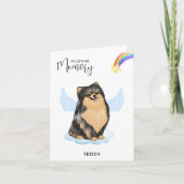 Spitz Dog Angel Pet Loss Memorial Beileid Karte (Vorderseite)