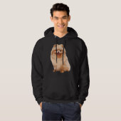 Spitz Dog Aquarellmalerei Hoodie (Vorne ganz)