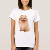 Spitz Dog Aquarellmalerei T-Shirt (Vorderseite)