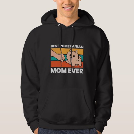 Spitz Dog Besitzer Bester Spitz Mama je Hoodie (Vorderseite)
