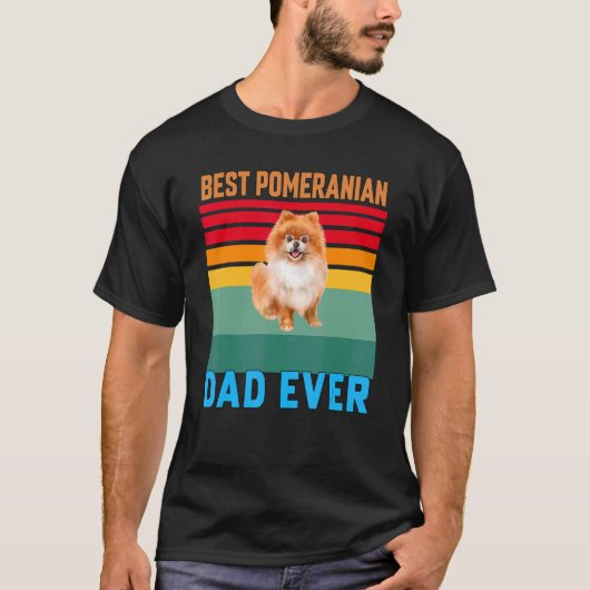 Spitz Dog Besitzer Bester Spitz Vater je T-Shirt (Vorderseite)