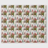 Spitz Dog Christmas Geschenkpapier (Flach)