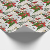 Spitz Dog Christmas Geschenkpapier (Ecke)