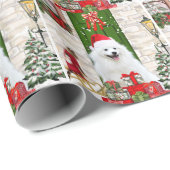 Spitz Dog Christmas Geschenkpapier (Rolleneckpunkt)