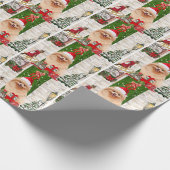 Spitz Dog Christmas Geschenkpapier (Ecke)