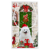 Spitz Dog Christmas Kleine Geschenktüte (Rückseite)