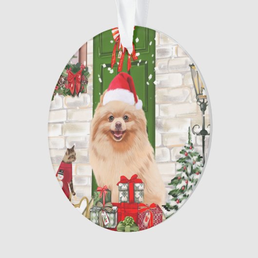 Spitz Dog Christmas Ornament (Vorderseite)
