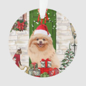 Spitz Dog Christmas Ornament (Vorderseite)