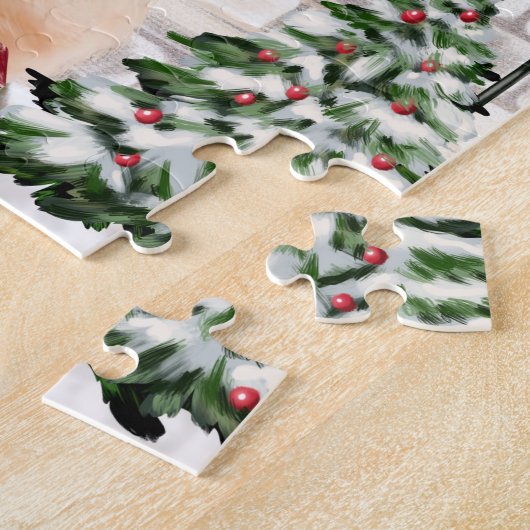 Spitz Dog Christmas Puzzle (Seite)