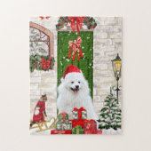 Spitz Dog Christmas Puzzle (Vertikal)