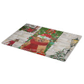 Spitz Dog Christmas Schneidebrett (Ecke)