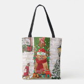 Spitz Dog Christmas Tasche (Rückseite)