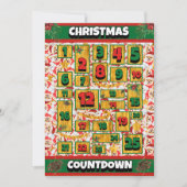Spitz Dog Countdown Weihnachtskalender Feiertagskarte (Vorderseite)