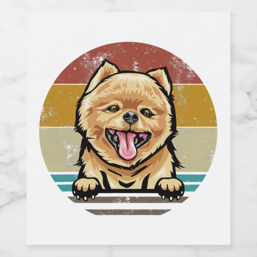 Spitz Dog Food and Beverage Label Set Weinetikett (Einzelnes Label)