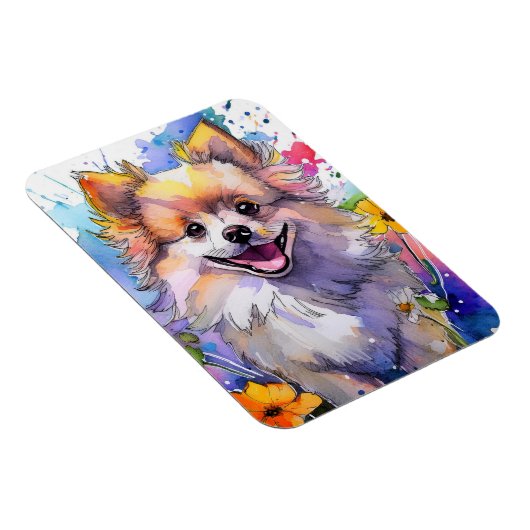 Spitz Dog Foto Magnet (Rechte Seite)