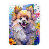 Spitz Dog Foto Magnet (Vertikal)