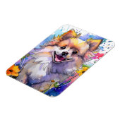 Spitz Dog Foto Magnet (Linke Seite)