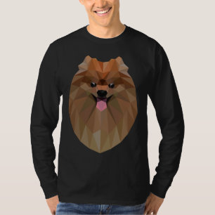 Spitz Dog Geometrische Liebe für polygonalen Spitz T-Shirt