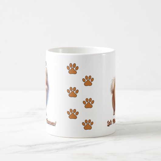 Spitz - Dog hinzufügen, Text ändern Kaffeetasse (Mittel)