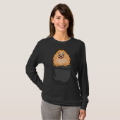 Spitz Dog in Pocket Dog Niedlich T-Shirt (Vorne ganz)