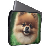 Spitz Dog in St. Patrick's Day Dress Laptopschutzhülle (Vorne Rechts)