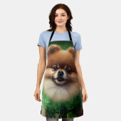 Spitz Dog in St. Patrick's Day Dress Schürze (Getragen)