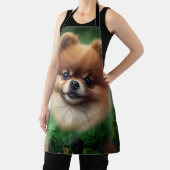 Spitz Dog in St. Patrick's Day Dress Schürze (InSitu)