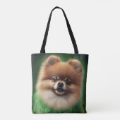Spitz Dog in St. Patrick's Day Dress Tasche (Rückseite)