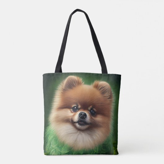 Spitz Dog in St. Patrick's Day Dress Tasche (Rückseite)