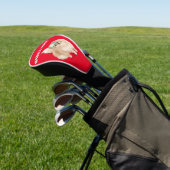 Spitz Dog Lover Red Personal Golf Headcover (In SItu)