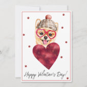 Spitz Dog Lover Valentine Geschenk Feiertagskarte (Vorderseite)