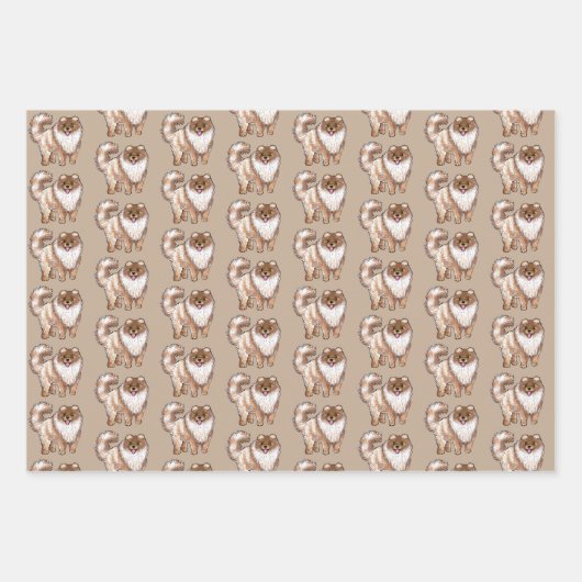 Spitz Dog Lovers Geschenkpapier Set (Vorderseite 2)