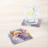 Spitz Dog Paper Untersetzer (Vor Ort)