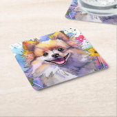 Spitz Dog Paper Untersetzer (angewinkelt)