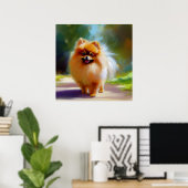 Spitz Dog Portrait Poster (Heimbüro)