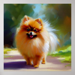 Spitz Dog Portrait Poster
