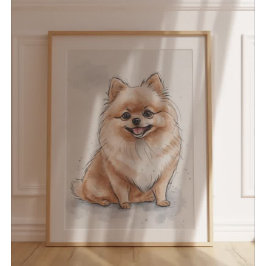 Spitz | Dog Print | Dog Art Print Poster
