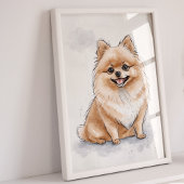 Spitz | Dog Print | Dog Art Print Poster