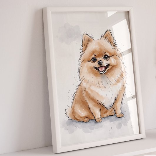 Spitz | Dog Print | Dog Art Print Poster