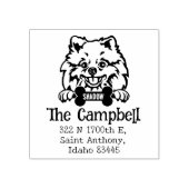 Spitz Dog, Rücksendeadresse, Gummistempel (Prägung)