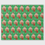 Spitz Dog Ugly Weihnachten Geschenkpapier (Flach)