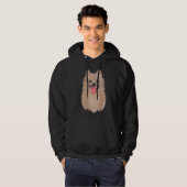 Spitz Dog Vector Art Sticker Hoodie (Vorne ganz)