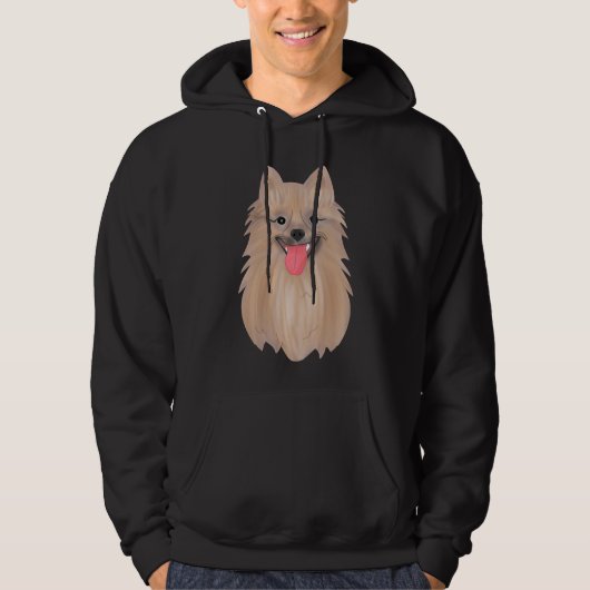 Spitz Dog Vector Art Sticker Hoodie (Vorderseite)