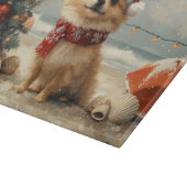 Spitz Dog Vintager Strand Schneidebrett (Ecke)