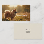 Spitz Dog Visitenkarte (Vorne/Hinten)