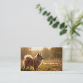 Spitz Dog Visitenkarte (Stehend Vorderseite)