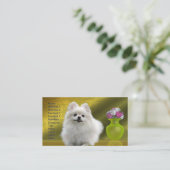 Spitz Dog Visitenkarte (Stehend Vorderseite)