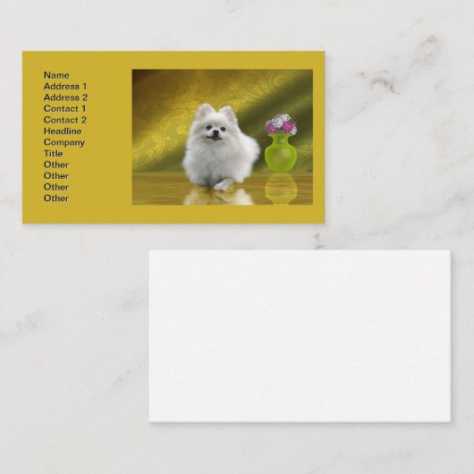 Spitz Dog Visitenkarte (Vorne/Hinten)