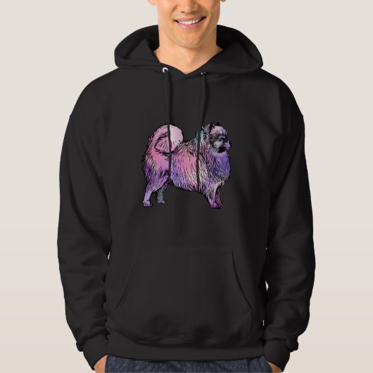 Spitz Dog Watercolor 43 Hoodie (Vorderseite)